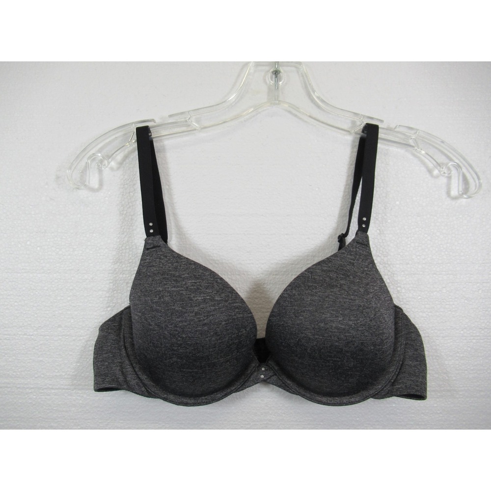 Lily of France Padded Push Up Bra 36B Gray Underwire 2175295